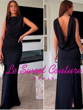 Black Open Back Maxi Dress — Zara Woman SS25 NWOT S
